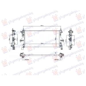 HLADNJAK MOTORA 2.2 DIZ (MAN) (780x370) FIAT DUCATO (2020-) (OEM: 52179695)