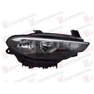 FAR ELEKTRICNI CRNI (H3/H15) (TYC) Desna str. FIAT TIPO (2016-2021) (OEM: 52214456)