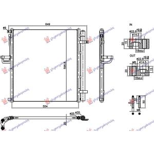 HLADNJAK KLIME 2.0 DIZEL (554x597x12) FORD RANGER (2019-) (OEM: 2216695, JB3B19710AA)