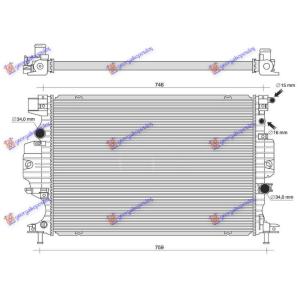HLADNJAK MOTORA 1.5/2.0 EcoBoost BENZIN / 2.0 TDCI DIZEL (AUTO) (670x448x16) (KOYO) FORD GALAXY (2015-2019) (OEM: 1768469, 2113221, 5184273)