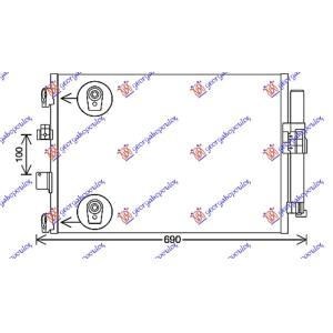 HLADNJAK KLIME 1.5TDCi/Econetic (591x378) FORD TRANSIT/TOURNEO CONNECT (2013-2019) (OEM: 1828970, DV6119710AB)