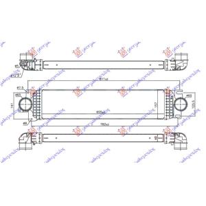 HLADNJAK INTERCOOLERA 1.5-1.6 TDCi-2.0 (T7CE)TDCi FORD MONDEO (2014-) (OEM: 1863334, DG936K775DB)