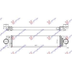 HLADNJAK INTERCOOLERA 1.0 EcoBo BENZIN (655x160x40) FORD MONDEO (2014-) (OEM: 5196387, DG936K775BB)