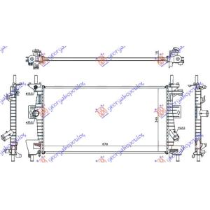 HLADNJAK MOTORA 1.6i -16V TI (67x37x16) FORD FOCUS (2011-2014) (OEM: 1697482, 1727475)