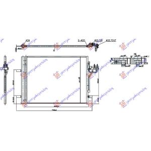 HLADNJAK KLIME 1.6 TDCI ECONETIC (62.6x47) FORD FOCUS (2011-2014) (OEM: 1768267, CV6119710JA)