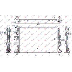 HLADNJAK MOTORA 1.6i -16V TI (67x37x16) FORD FOCUS (2014-2018) (OEM: 1697482, 1727475, 1857556)