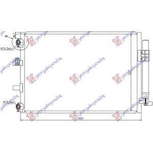 HLADNJAK KLIME 1.0-1.6 BENZIN 1.6 DIZEL 59x37.7 FORD FOCUS (2014-2018) (OEM: 1703509)