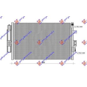 HLADNJAK KLIME 1.0 EcoBoost BENZIN AUTOMATIK 599x350 FORD FOCUS (2014-2018) (OEM: 1891080, F1F1-19710BB, F1F119710BB)