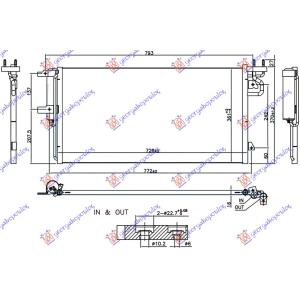 HLADNJAK KLIME 1.5 EcoBoost (728x361x16) FORD FOCUS (2014-2018) (OEM: 1856995, EJ7H19710AC)