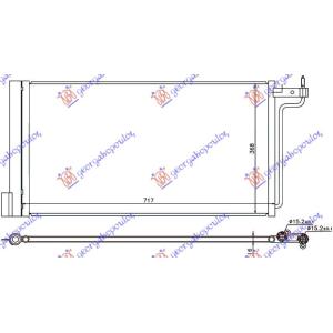 HLADNJAK KLIME 1.6 BENZIN 2.0 DIZEL (69.5x35.8) FORD FOCUS C-MAX (2010-2014) (OEM: 1684204)