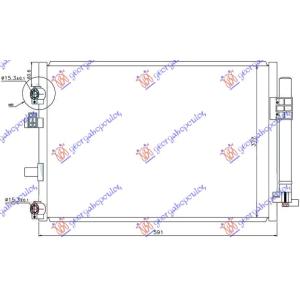 HLADNJAK KLIME 1.6 TDCi (57.2x33.8) FORD FOCUS C-MAX (2010-2014) (OEM: 1684942)