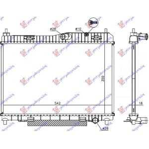 HLADNJAK 1.6 BENZIN MANUAL/AUTOMATIK +/-A/C (56.3x35) FORD B-MAX (2012-) (OEM: 1772874)