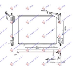 HLADNJAK KLIME 1.0 12v TUR EcoBoost 18/18mm FORD B-MAX (2012-) (OEM: 1819980, 1856010)