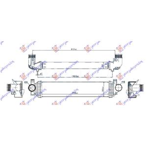 HLADNJAK INTERCOOLERA 1.6 16V TURBO (655x156) FORD KUGA (2013-2016) (OEM: 1721228, 1750001, 1857415)