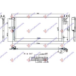 HLADNJAK KLIME 1.5 EcoBoost (728x361x16) FORD KUGA (2013-2016) (OEM: 1856995, EJ7H19710AC)