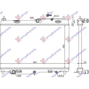 HLADNJAK MOTORA 1.4 BENZIN AUTOMATIK (56x35.5) FORD FIESTA (2013-2017) (OEM: 1540332)