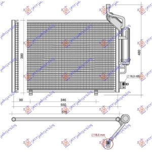 HLADNJAK KLIME 1.0 BENZIN (570x357) FORD FIESTA (2013-2017) (OEM: 1778999, 1823762, 1865222)