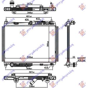 HLADNJAK 1.0 EcoBoost AUTOMATIK BENZIN (385x5452x22) FORD FIESTA (2017-) (OEM: 2101513)