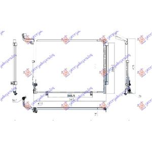 HLADNJAK KLIME 1.0 BENZIN AUTOMATIK (490x410x16) FORD FIESTA (2017-) (OEM: 2112501, H6BH19710AB)