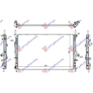 HLADNJAK MOTORA 2.2 TDCi +/-A/C (76.5x48x1)6) FORD TRANSIT (2013-2019) (OEM: 1789645, BK218005CC)