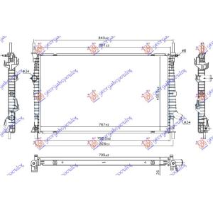 HLADNJAK 2.0 TDCi DIZEL (765x460x26) FWD FORD TRANSIT (2013-2019) (OEM: 1935473, 2002228, GK218005BC)