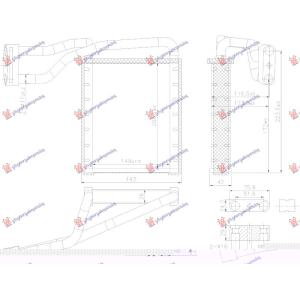 GREJAC KABINE (149x207x26) FORD TRANSIT (2019-) (OEM: 1791695, 2014362, BK2118B539CA)