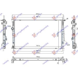HLADNJAK 2.0 TDCi DIZEL (765x460x26) FWD FORD TRANSIT/TOURNEO CUSTOM (2013-2018) (OEM: 1935473, 2002228, GK218005BC)