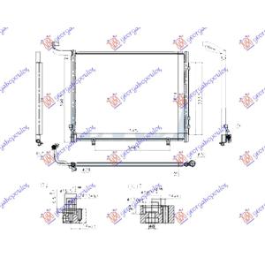 HLADNJAK KLIME 1.0 BENZIN MANUAL 1.5 DIZEL 49x41 FORD TRANSIT/TOURNEO COURIER (2013-) (OEM: 2113906, H1BH19710AB)