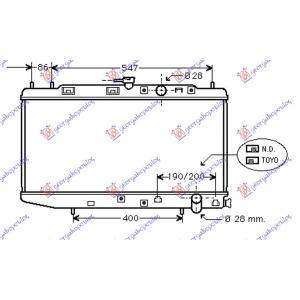 HLADNJAK MOTORA (33x66.8) HONDA CRX (1986-1990) (OEM: 19010PM3306, 19010PM4003)