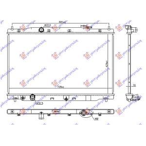 HLADNJAK 2.0i 16V BENZIN MANUAL/AUTOMATIK (425x750) HONDA CR-V (2013-2015) (OEM: 19010R6FG01, 19010R6FG51)