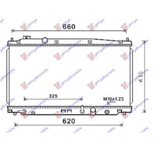 HLADNJAK MOTORA 1.2-1.3 BENZIN MANUAL (350x680) HONDA JAZZ (2011-2015) (OEM: 19010-RB0-004, 19010-RE0-004, 19010RB0004)