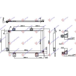 HLADNJAK KLIME 1.3-1.5 BENZIN (545x366x16) HONDA JAZZ (2015-2018) (OEM: 80100-T5A-003, 80100T5A003)