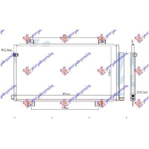 HLADNJAK KLIME 2.0 (R) BENZIN 1.6 DIZEL 66x36 HONDA CIVIC SEDAN (2016-2022) (OEM: 80100TGNG01)