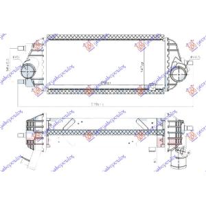 HLADNJAK INTERCOOLERA 1.7DIZEL (350x147x85) HYUNDAI iX35/TUCSON (2010-2015) (OEM: 282702A850, 282712A850)