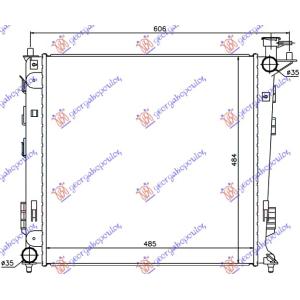 HLADNJAK MOTORA 1.7-2.0 DIZEL MANUAL (485x470) CESKA HYUNDAI iX35/TUCSON (2010-2015) (OEM: 25310-2Y000, 253102Y000, 253102Y001)