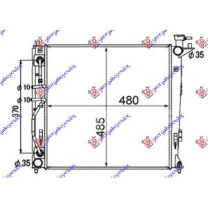 HLADNJAK MOTORA 2.0 DIZEL AUTOMATIK (485x470) CESKA HYUNDAI iX35/TUCSON (2010-2015) (OEM: 253102Y010, 253102Y020)