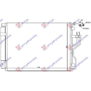 HLADNJAK KLIME DIZEL (535x380x16)(CESKA) HYUNDAI iX35/TUCSON (2010-2015) (OEM: 97606-2Y000, 976062Y000, 976062Y001)