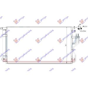 HLADNJAK KLIME BENZIN (655x380x16)KOREJA HYUNDAI iX35/TUCSON (2010-2015) (OEM: 976062S500, 976062S501)