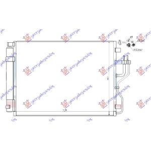 HLADNJAK KLIME DIZEL (535x380x16) KOREJA HYUNDAI iX35/TUCSON (2010-2015) (OEM: 976062S000, 976062S001)