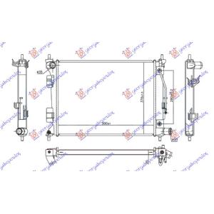 HLADNJAK 1.4i BENZIN AUTOMATIK (500x375x26) HYUNDAI i20 (H/B) (2014-2018) (OEM: 253104P700, 25310C8050)