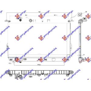 HLADNJAK MOTORA 2.0-2.4-2.5-2.7 BENZIN 400x724 HYUNDAI SONATA (2001-2005) (OEM: 2531038001, 2531038005)