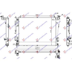 HLADNJAK 2.0-2.4 AUTOMATIK BENZIN (635x480x16) HYUNDAI SONATA (2011-2015) (OEM: 253103S600, 253103S601, 253103S650)