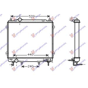 HLADNJAK MOTORA 2.9 CRDi (51x57x26) AUTOMATIK HYUNDAI TERRACAN (2004-2008) (OEM: 25310-H1930, 25310H1930)