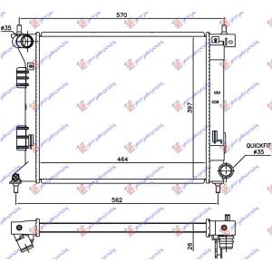 HLAD. 1.6 T-GDI BENZ. MAN. (464x397x26) HYUNDAI i30 5D (2012-2014) (OEM: 25310A2000)