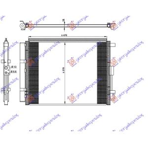 HLADNJAK KLIME 1.6 T-GDI BENZIN (48.5x38.3x1.2 HYUNDAI i30 5D (2012-2014) (OEM: 97606A2000, 97606A7000)