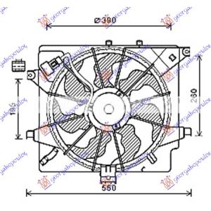 VENTILATOR KOMPLET (TIP HALLA) HYUNDAI i30 5D (2012-2014) (OEM: 25380-A5800, 25380A5800)