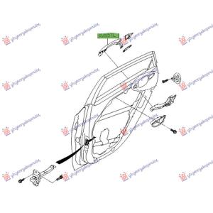 KVAKA ZADNJIH VRATA SPOLJASNJA PM Leva str. HYUNDAI i30 5D (2012-2014) (OEM: 82651-A6050, 82651A6050)