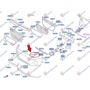 NOSAC PREDNJEG BRANIKA (O) Desna str. HYUNDAI i30 HATCHBACK/TOURER (2017-2020) (OEM: 86554-G4000, 86554G4000)