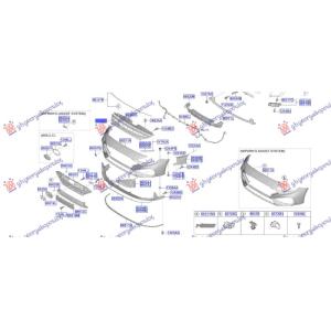 SINA PREDNJEG BRANIKA PLAST. SREDNJA (O) HYUNDAI i30 HATCHBACK/TOURER (2017-2020) (OEM: 86532-G4500, 86532G4500)