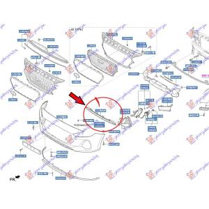 RESETKA PREDNJEG BRANIKA DONJI SREDNJI (O) HYUNDAI i30 HATCHBACK/TOURER (2017-2020) (OEM: 86561-G4000, 86561G4000)